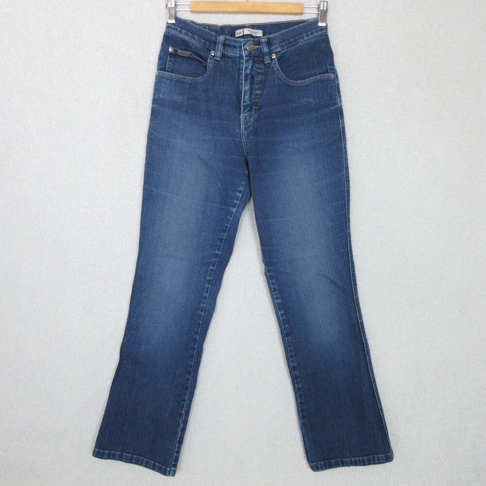 Lee Jeans Womens 6 Lean Bootcut At The Waist Stretch Denim Dark Blue Classic